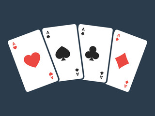 Four aces playing cards