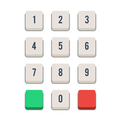 Buttons with numbers