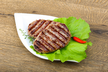 Grilled burget cutlet