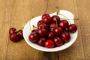 Cherry berries in the bowl