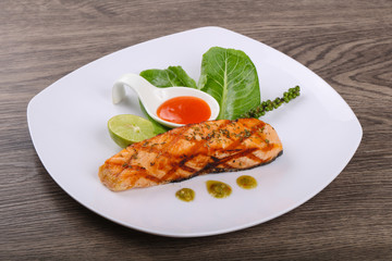 Grilled salmon