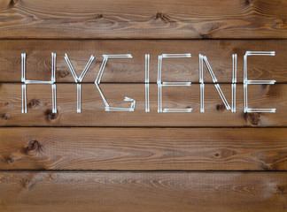 Inscription hygiene Made with cotton buds