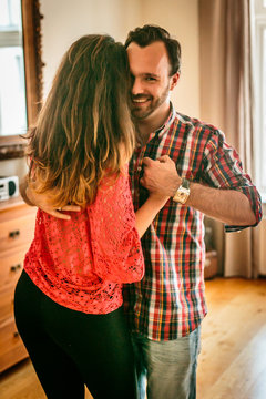 two dancers in love
