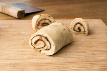 Making delicious cinnamom rolls