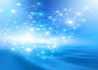 Best Internet Concept of global business.Technological background. Rays symbols Wi-Fi, of the Internet, television, mobile and satellite communications