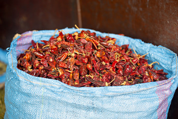 Dried red hot chilli pepper