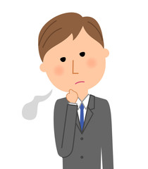 ビジネスマン　ため息