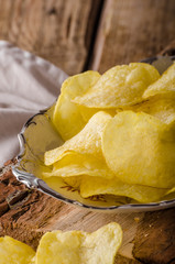 Potato chips product photography