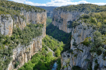 Fototapeta na wymiar Famous Spanish canyon Foz de Arbayun