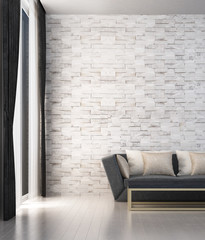 New scene 3d rendering interior design of modern luxury living room