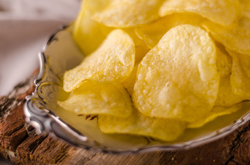 Potato chips product photography