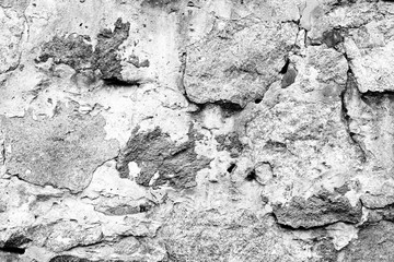 Obraz premium Wall fragment with scratches and cracks