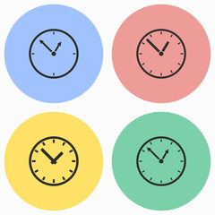 Clock icon set.