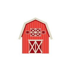 Flat barn icon isolated on white background. Vector