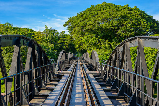 Bridge on the river kwai, Kanchanaburi province,Thailand.