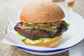 Grilled brisket burger