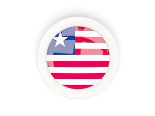 Round flag of liberia with carbon frame