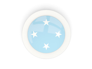 Round flag of micronesia with carbon frame