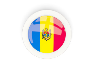 Round flag of moldova with carbon frame