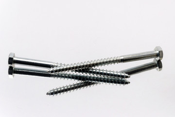 screws on metal background