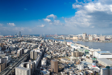 Obraz premium Osaka Bay bei Tag