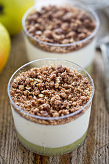 Apple and cinnamon white chocolate mousse