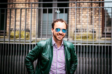Creative Director with blue sunglasses