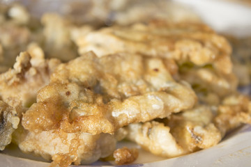 battered fritters of anchovies just fried