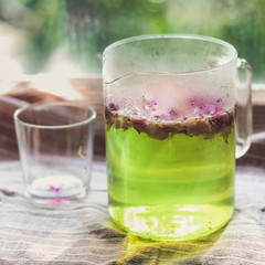 Rose, petals boiled with boiling water (a drink with the scent of a rose)