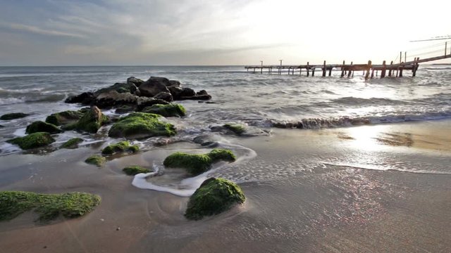 Sunset on the Tyrrhenian Sea in Italy