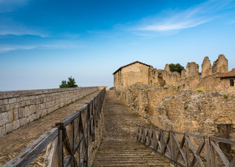 Fortezza di Civitella del Tronto, Teramo, Italia. Antico sito storico. 