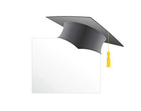 Graduation cap isolated on a white background