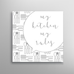 Kitchen sign template.