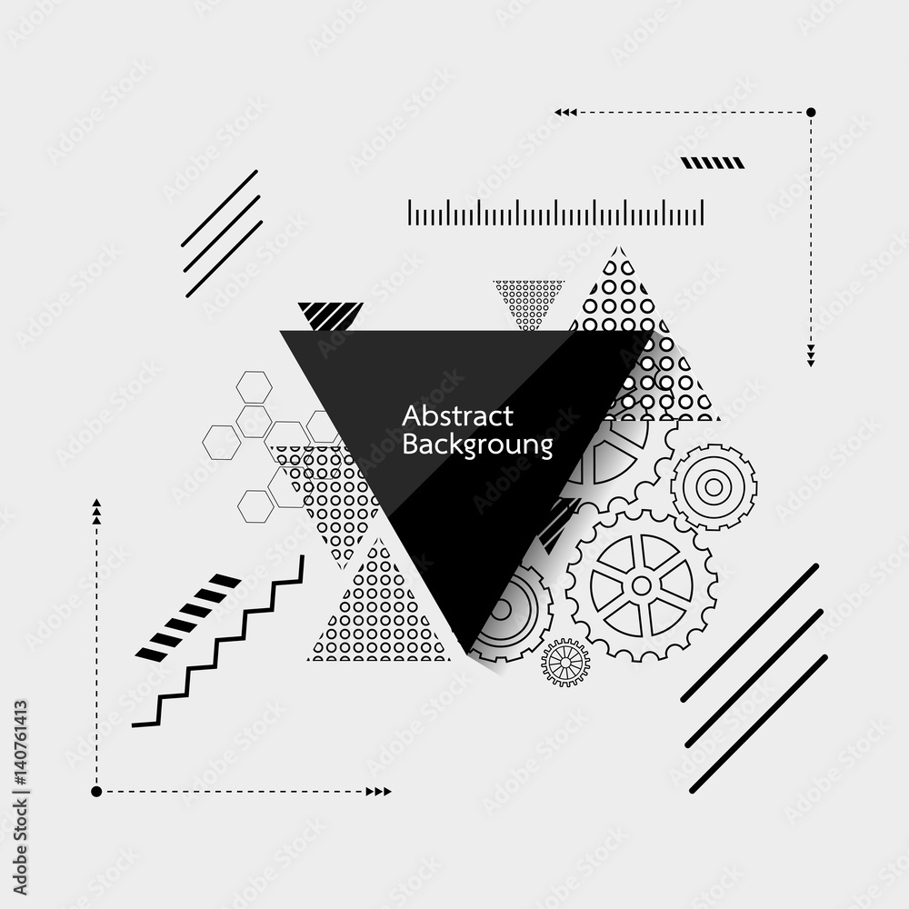 Poster abstract background with geometric elements