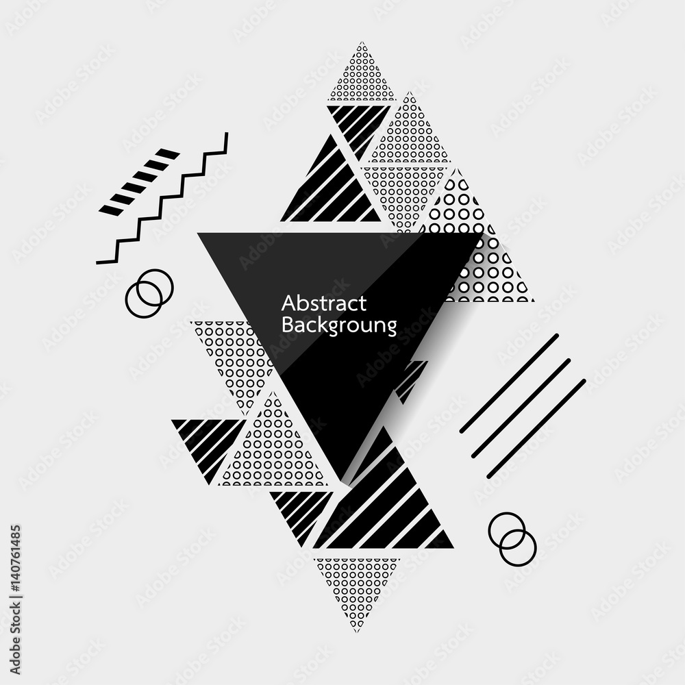 Poster abstract background with geometric elements