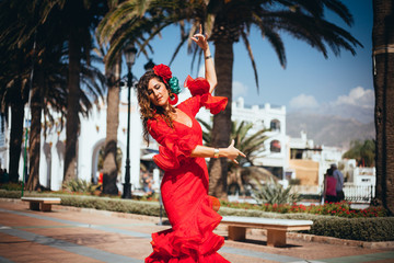 Flamenco Dancer in Spain - obrazy, fototapety, plakaty