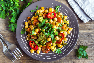 chickpeas and vegetables