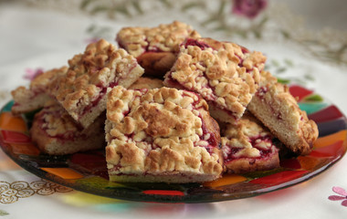 Cookie dough with berry filling