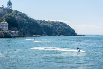 Obraz premium Enoshima in der Sagami Bay von Kanagawa