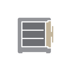 Open safe icon vector, filled flat sign, solid colorful pictogram isolated on white. Symbol, logo illustration. Pixel perfect