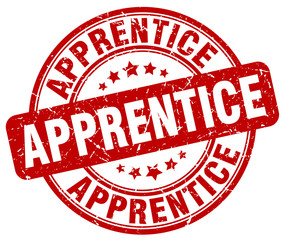 apprentice red grunge stamp