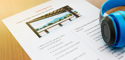 headphone and listening english test