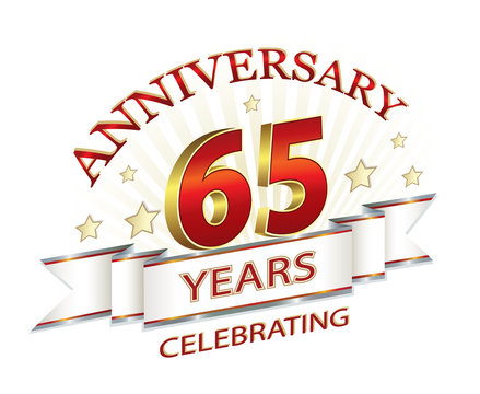 Anniversary Card With 65 Years