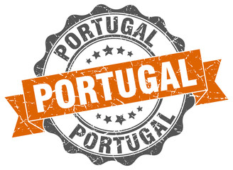 Obraz premium Portugal round ribbon seal