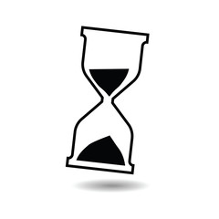 hourglass on white background vector image.