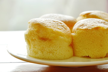 fresh butter cupcake on plate