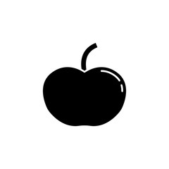 Apple solid icon, food and fruit, health sign vector graphics, a filled pattern on a white background, eps 10.