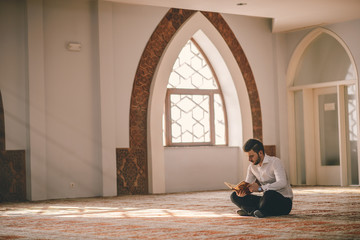 Humble Muslim in mosque