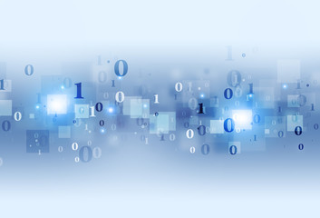 Fototapeta premium Computer binary code Blue Background