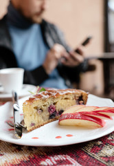 homemade cake and coffee
